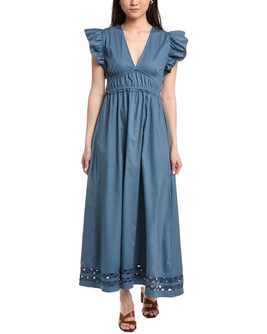 Sail To Sable Blue Solid Maxi Dress