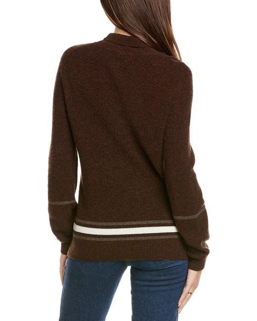 Kier + J Brown Kier + J Ribbed Mock Neck Wool & Cashmere-Blend Sweater