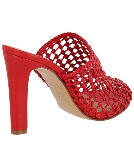 Ferragamo Red Ellas X5 Caged Mule