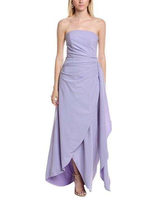 Rene Ruiz Purple Draped Gown