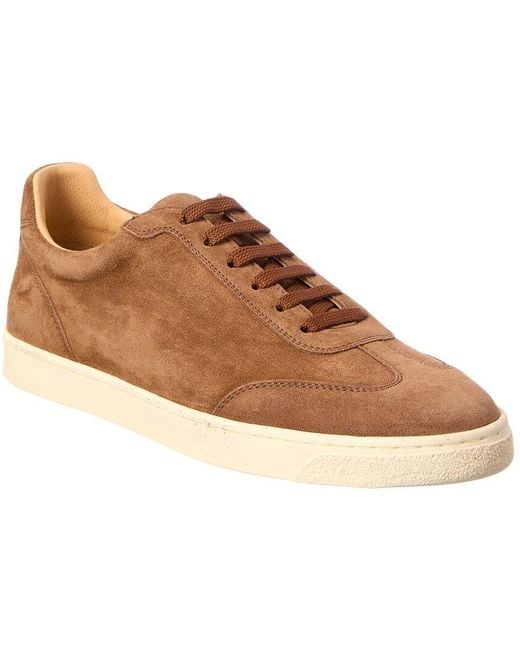 Brunello Cucinelli Brown Suede Sneaker for men