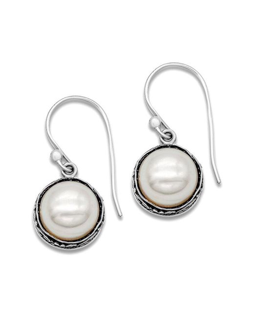 Samuel B. Metallic Pearl Earrings