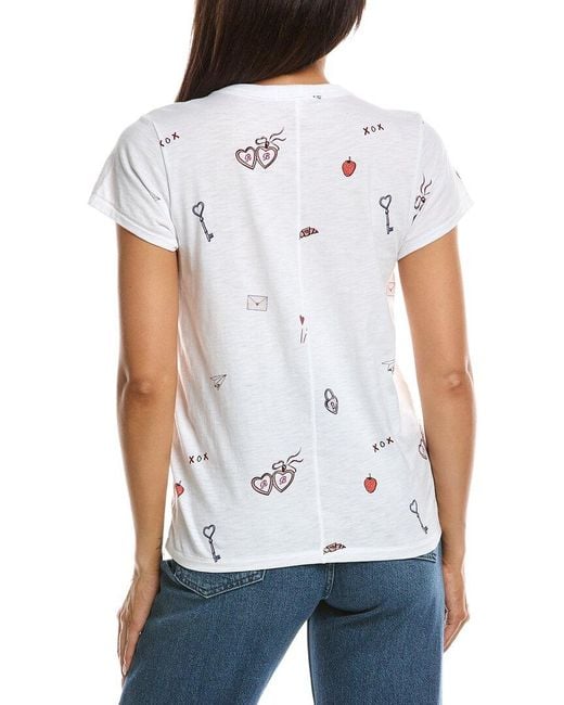 Rag & Bone White All Over Valentines T-Shirt