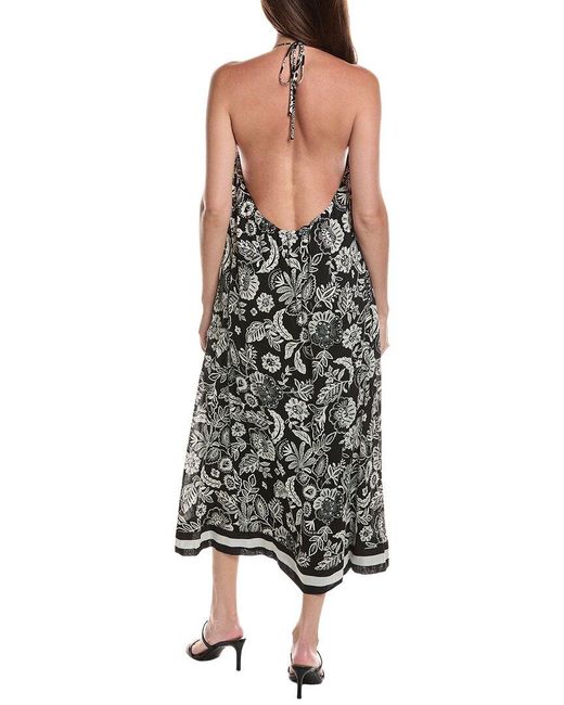 Z Supply Black Viento Luz Floral Midi Dress
