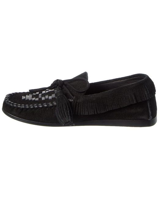 Isabel Marant Black Suede & Leather Moccasin