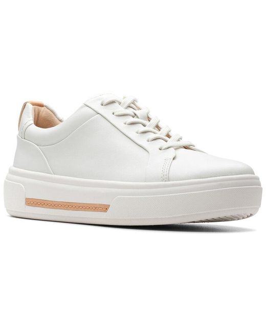 Clarks White Hollyhock Walk Leather Sneaker