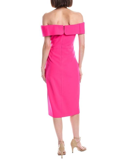 Eliza J Pink Sleeveless Solid Midi Dress