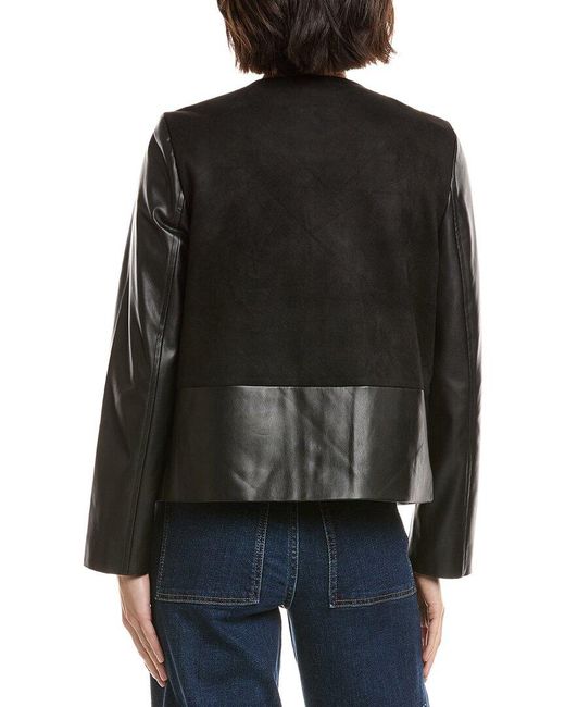 Vince Camuto Black Collarless Jacket