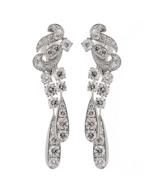 Graff White 18K 10.65 Ct. Tw. Diamond Magnificent Chandelier Drop Earrings (Authentic Pre-Owned)
