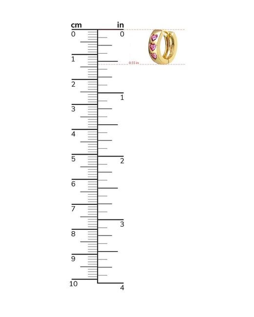 Rachel Glauber Metallic 14k Plated Cz Heart Earrings