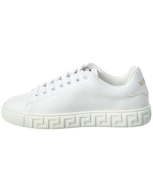 Versace White Greca Leather Sneaker