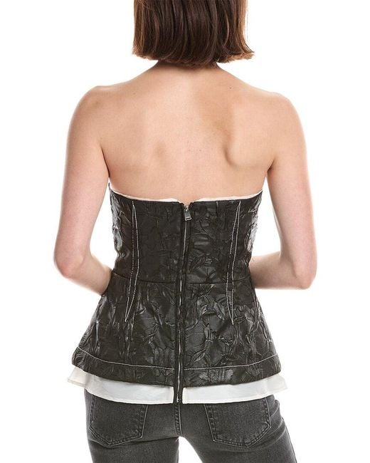 Jonathan Simkhai Black Zander Bustier Top