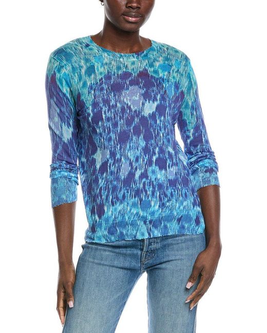 Autumn Cashmere Blue Gradient Distressed Top