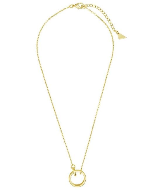 Sterling Forever Metallic 14K Plated Pearl Mishel Necklace