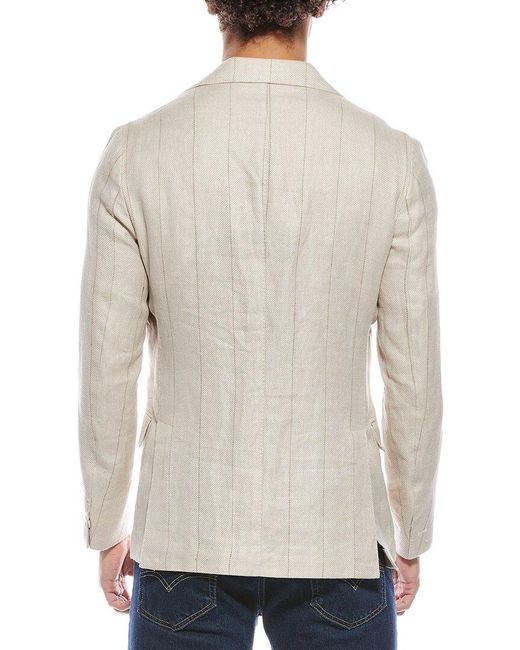 Eleventy Natural Linen & Wool-Blend Jacket for men