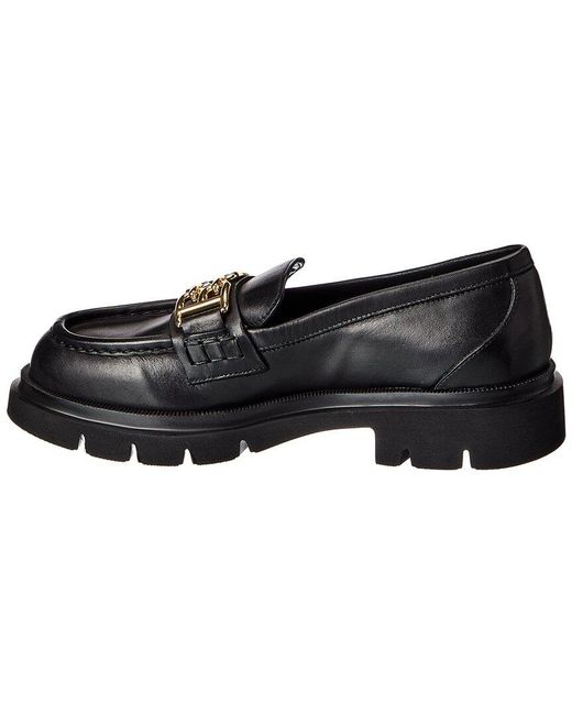 Bally Black Weaty Leather Loafer