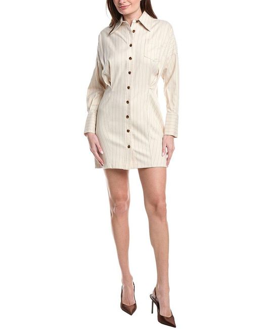 Kenneth Cole Natural Striped Shirtdress