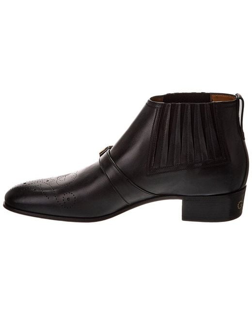 Gucci Black Leather Boot for men