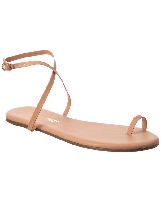 TKEES Pink Phoebe Leather Sandal