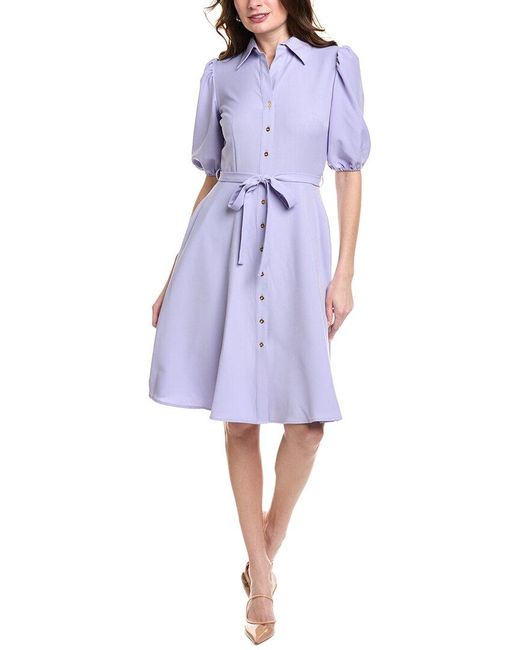 Sharagano Blue Shirtdress