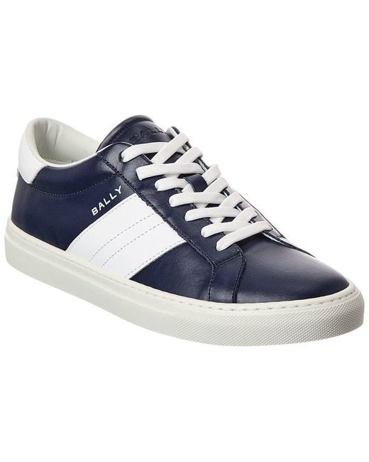 Bally Blue Hedey Leather Sneaker for men