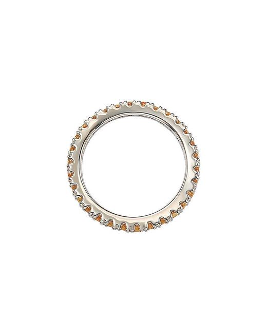 Suzy Levian Metallic Silver Cz Stackable Ring