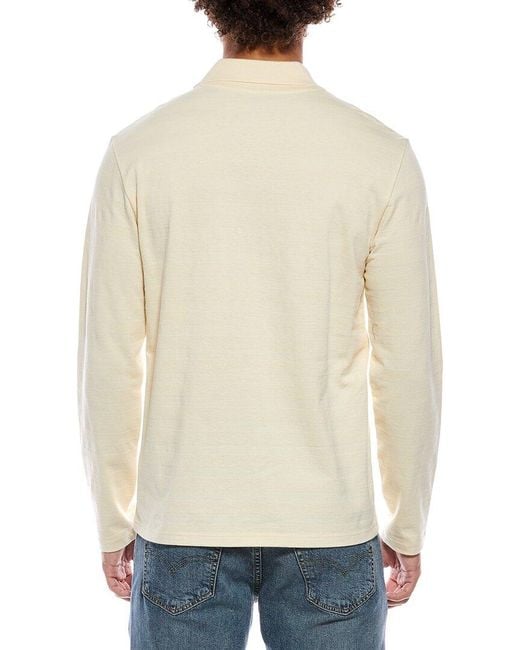 Vince Natural Jacquard Stripe Polo Shirt for men