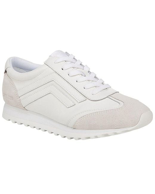 Franco Sarto White Matera Leather Lace-Up