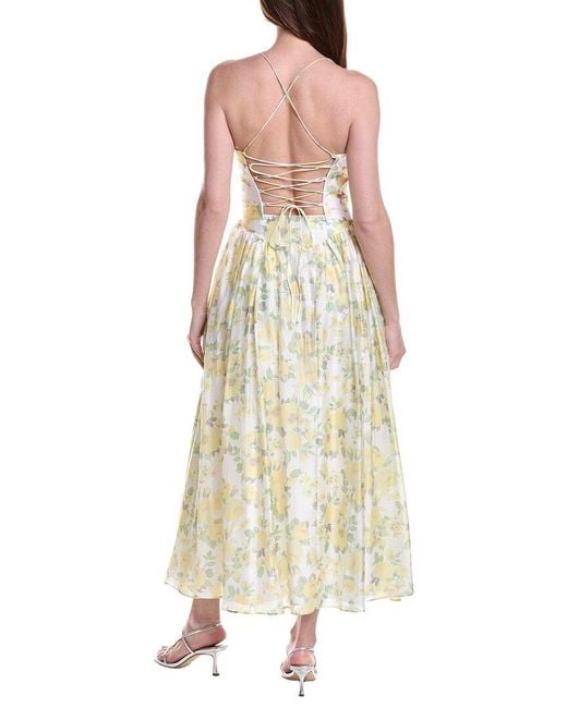 Bardot Yellow Estie Printed Maxi Dress