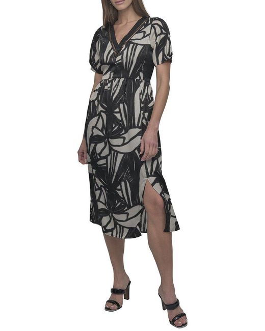 DKNY Black Midi Dress