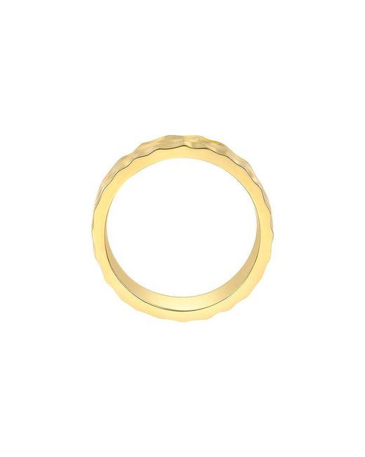 Genevive Jewelry Metallic Rachel Glauber 14K Plated Hammered Texture Ring