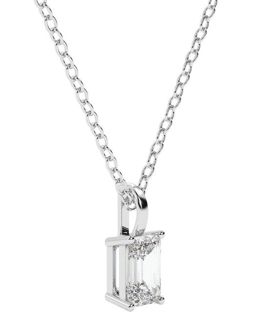 Diamond Select Cuts Metallic 14K 0.25 Ct. Tw. Diamond Pendant Necklace