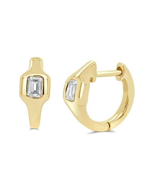 Sabrina Designs Metallic 14K 0.32 Ct. Tw. Diamond Huggie Earrings
