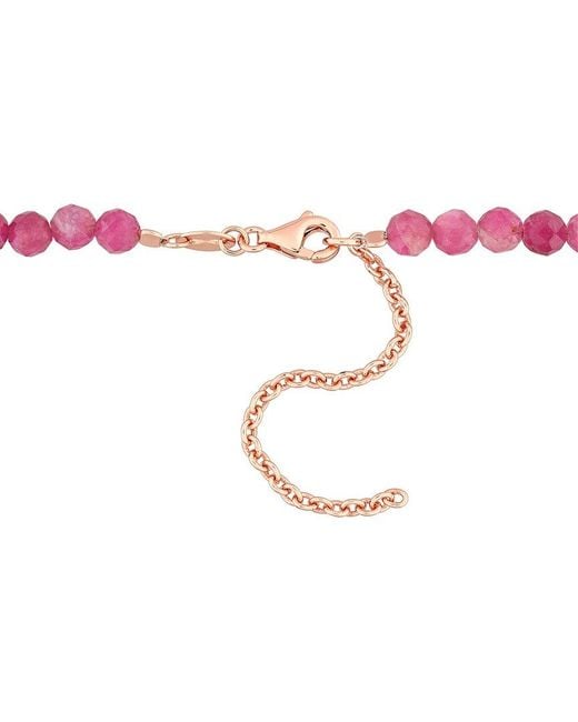 Rina Limor Pink 16.99 Ct. Tw. Tourmaline Bead Necklace