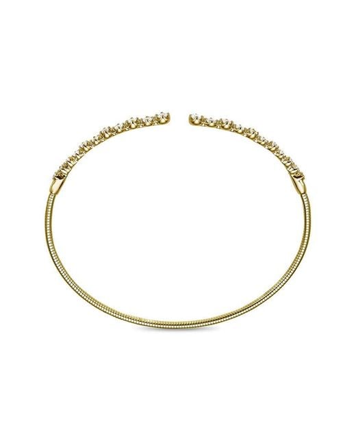 Forever Creations USA Inc. Metallic Forever Creations 14K 0.75 Ct. Tw. Diamond Graduated Flexible Bangle Bracelet