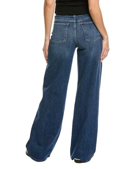 7 For All Mankind Blue Lotta Beida Wide Leg Jean