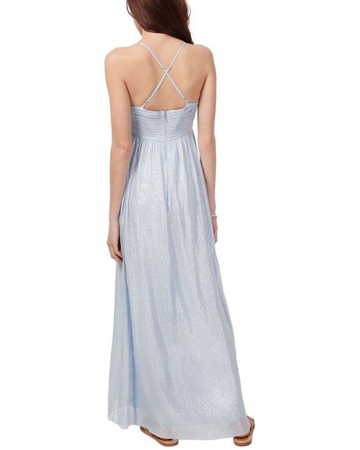 Cami NYC Blue Marceline Silk-Blend Maxi Dress