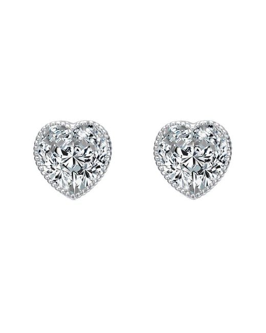 Rachel Glauber Metallic Diamond Cz Earrings