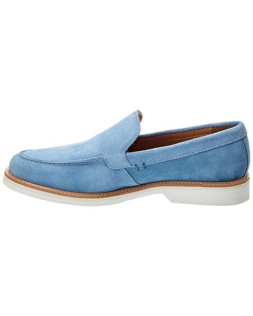 Donald J Pliner Blue Fifer Suede Loafer for men