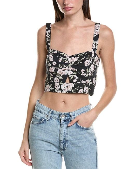 Saltwater Luxe Blue Crop Tank Top