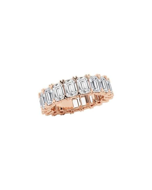 Lab Grown Diamonds White 14K Rose 7.00 Ct. Tw. Lab Grown Diamond Eternity Ring