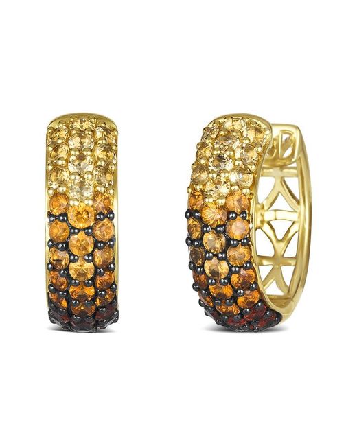 Le Vian Metallic 14K 2.20 Ct. Tw. Diamond & Garnet Hoop Earrings