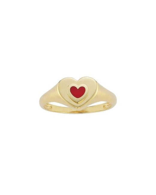 Ember Fine Jewelry White 14K Heart Signet Ring