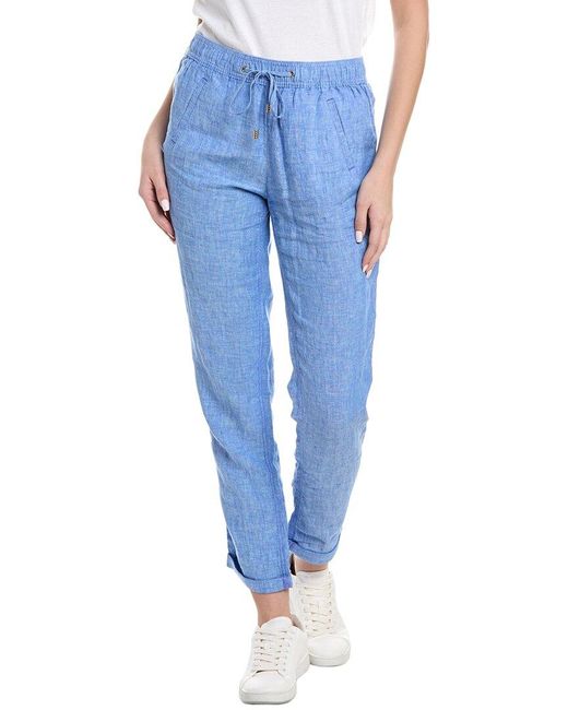 Lilly Pulitzer Blue Taron Linen Pant