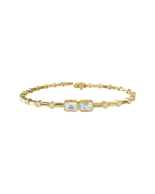 Lab Grown Diamonds White 18K Over 2.16 Ct. Tw. Lab-Grown Diamond Fancy Bracelet