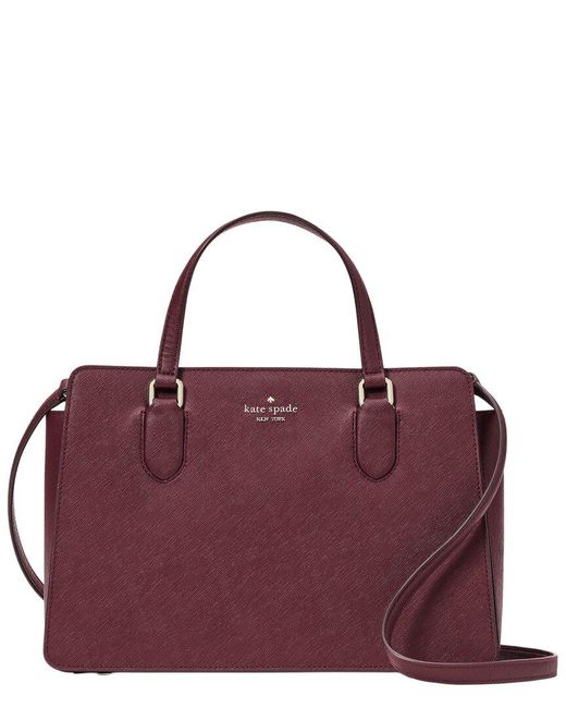 Kate Spade Purple Laurel Way Reese Leather Satchel