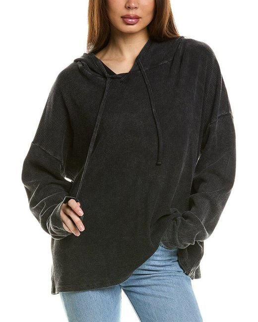 Splendid Jaime Thermal Hoodie in Grey Lyst UK