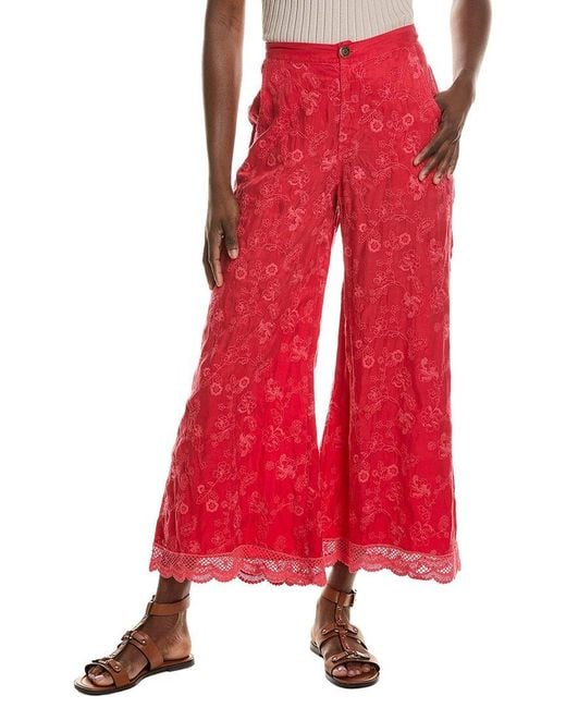 Johnny Was Red Gardenia Pant