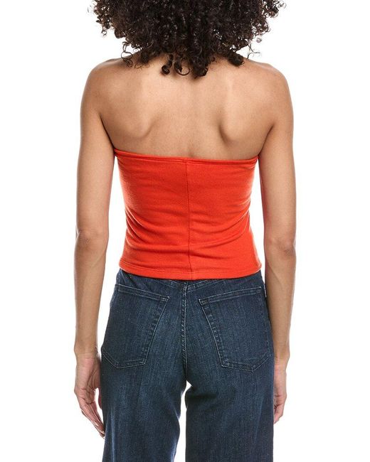 Leset Red Lauren Bandeau Top