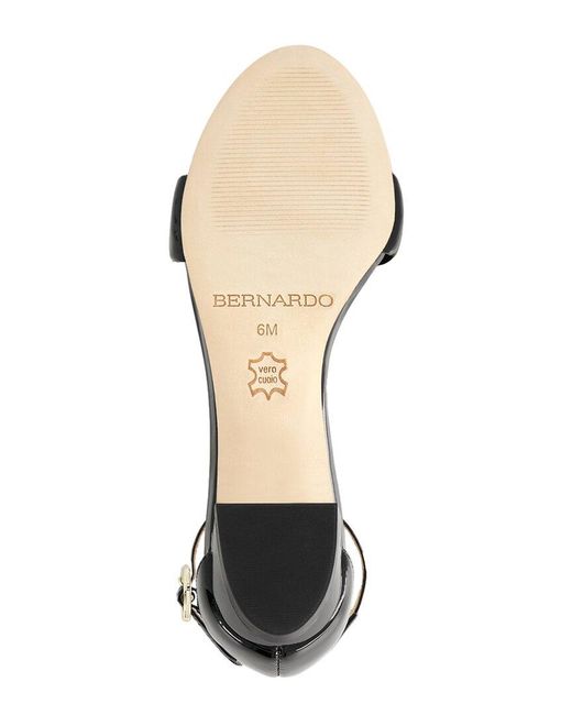 Bernardo Black Bowie Leather Sandal